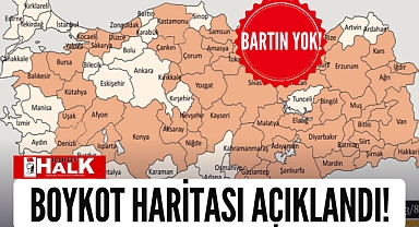 Türkiye boykot haritası açıklandı!