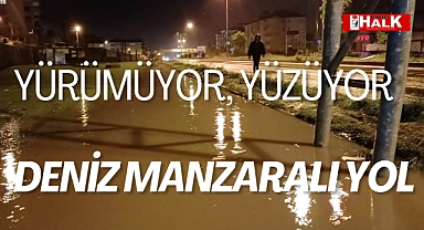 Yürümüyor, yüzüyor