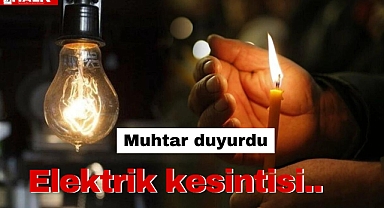 Elektrik kesintisi..