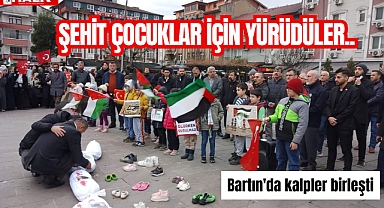 Şehit çocuklar için yürüdüler..