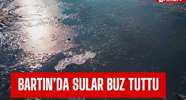 Bartın'da Sular Buz Tuttu