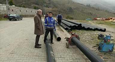 Amasra'da Su Hattı Yenileniyor