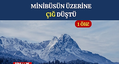 Minibüsün Üzerine Çığ Düştü! 1 Ölü!