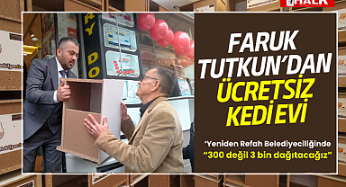 Faruk Tutkun'dan Ücretsiz Kedi Evi