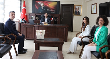Halk Kütüphanesi'nden Kaymakam'a Ziyaret