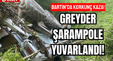 Greyder Şarampole Yuvarlandı!