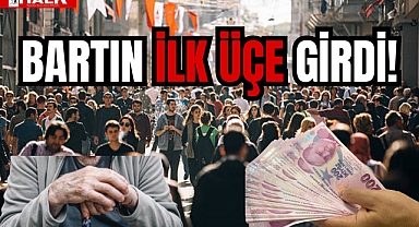 BARTIN İLK ÜÇE GİRDİ!