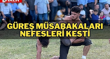 Güreş müsabakaları nefes kesti