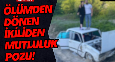 Ölümden Dönen İkiliden Mutluluk Pozu