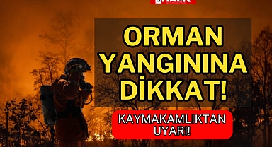 ORMAN YANGININA DİKKAT!