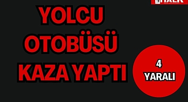 Yolcu otobüsü kaza yaptı
