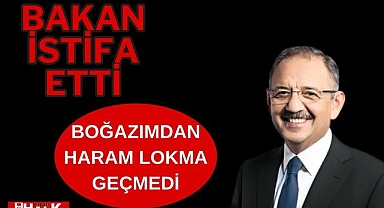 Bakan istifa etti