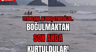BOĞULMAKTAN SON ANDA KURTULDULAR!