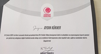 Federasyondan Kükner’e teşekkür mektubu