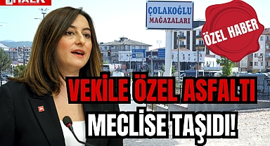 VEKİLE ÖZEL ASFALTI MECLİSE TAŞIDI!