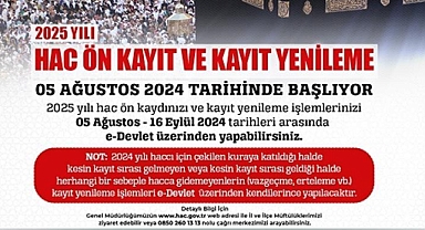 Hac ön kayıtları başlıyor