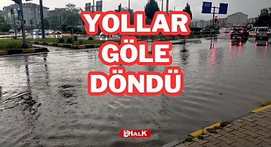 Yollar göle döndü
