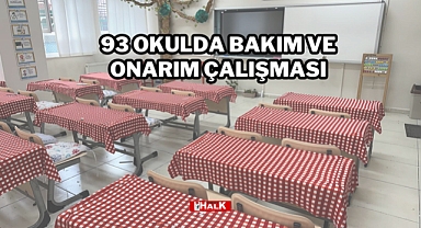 93 Okulda Bakım ve Onarım Çalışması
