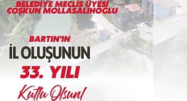 Mollasalihoğlu, Bartın'ın 33. Yılını Kutladı