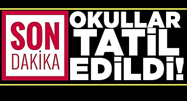 Okullar tatil edildi