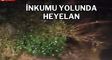 İnkumu yolunda heyelan