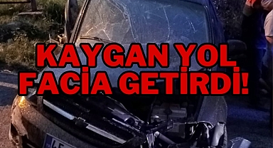 İstinat duvarına çarptı