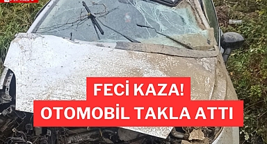 Otomobil takla attı