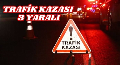 Trafik kazası 3 yaralı