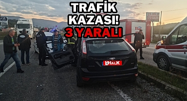 TRAFİK KAZASINDA 3 YARALI