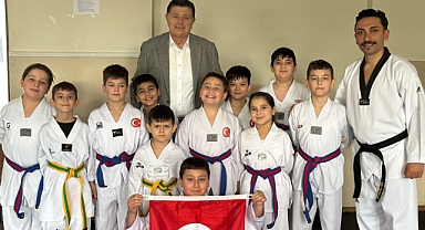 Başkan Yalçınkaya sporcunun yanında