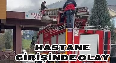Hastane Girişinde Olay