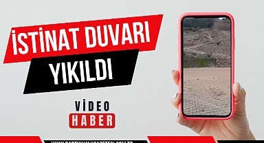 İSTİNAT DUVARI YIKILDI