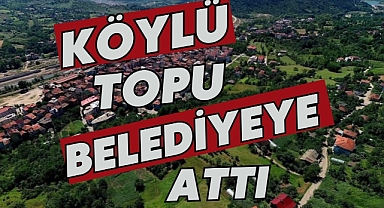 Köylü Topu Belediyeye Attı