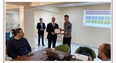 Teşekkür belgesi verildi