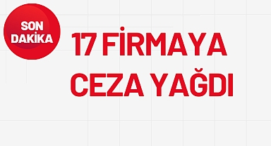 17 FİRMAYA CEZA YAĞDI