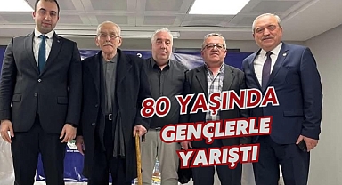 80 YAŞINDA, GENÇLERLE YARIŞTI