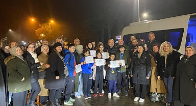 Başkan Uzun sporcuları karşıladı