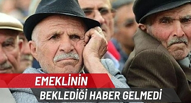 EMEKLİNİN BEKLEDİĞİ HABER GELMEDİ