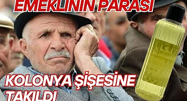 Emeklinin Parası Kolonya Şişesine Takıldı