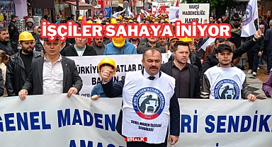 İşçiler Sahaya İniyor