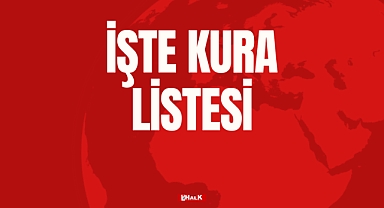 İŞTE KURA LİSTESİ!