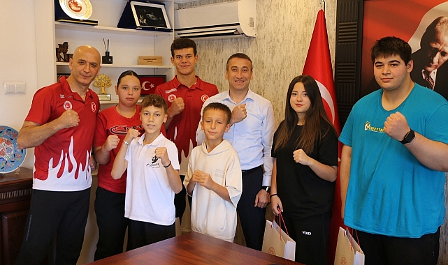 Milli Takım antrenörü ve sporcusundan Akkaş’a ziyaret