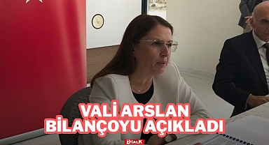 Vali Arslan Bilançoyu Açıkladı