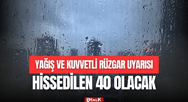 Yağış ve Kuvvetli Rüzgar Uyarısı