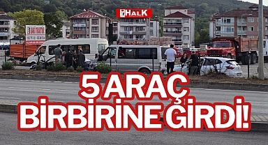 5 ARAÇ BİRBİRİNE GİRDİ!