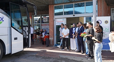 Otogarda Karşılandılar