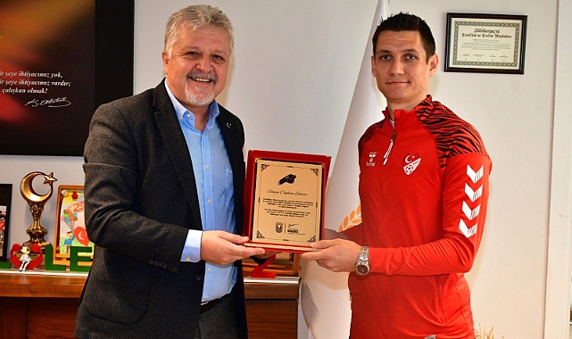 Örnek hakemden Başkan Gerenli’ye ziyaret