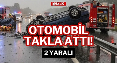 OTOMOBİL TAKLA ATTI!