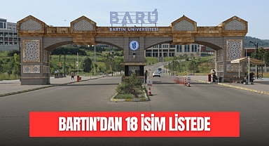 Bartın'dan 18 İsim Listede