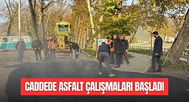 Caddede Asfalt Çalışmaları Başladı